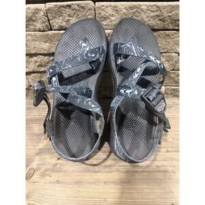 Chaco Z2 Cloud Sports Sandals Hiking Aztec Geometric White Black Womens Size 11